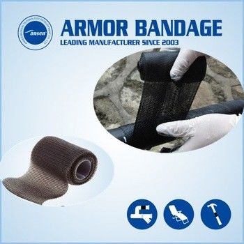 4inch 4.6m Structural Strengthening Material Sheath Repair Armor cast in Black Color