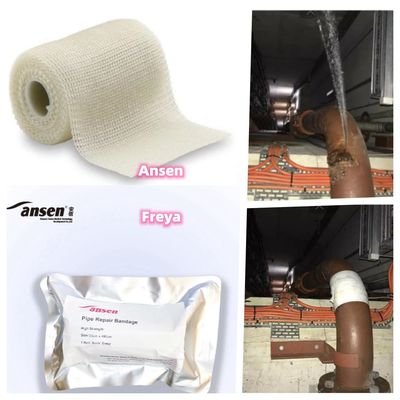 Plumbing Materials Urethane Impregnated Fiberglass Tape Pipe Repair Bandage for Online Pipe Sealing Repair
