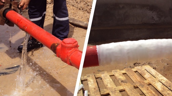 Water Leak Repair Bandage with Activated Polyurethane and Fiberglass