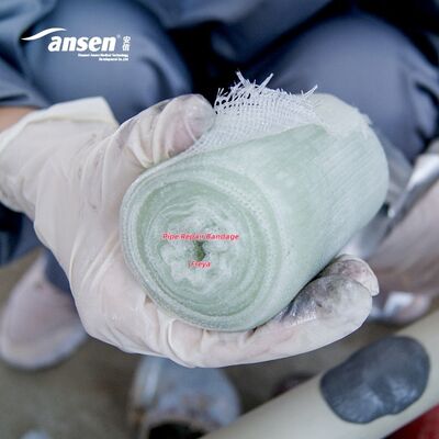 Water-activated Fiberglass Wrap Tape Impregnated with Resin Quickly Hardens to Repair Leaks and Damage in Pipes