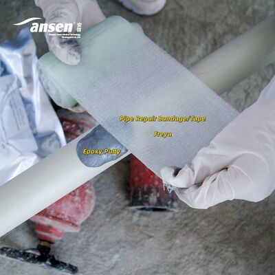 Water-activated Fiberglass Wrap Tape Impregnated with Resin Quickly Hardens to Repair Leaks and Damage in Pipes