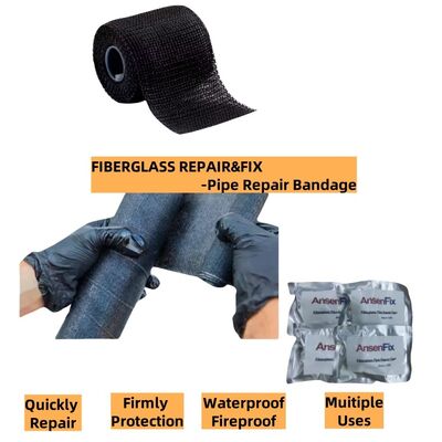 Fast-acting Anti Corrosion Urethane Resin Impregnated Pipe Wrap Repair Bandage with Epoxy Putty for Sealing Holes in Pipeline